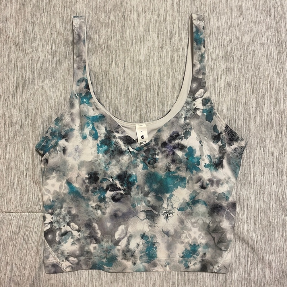 NWOT Blue Watercolor Lululemon Align Tank